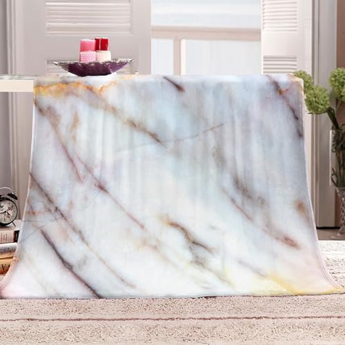 KQYLBM Kinderdecke 130 X 150 cm Flauschige Decke Marmor Winter Kuscheldecke Fleece Blanket