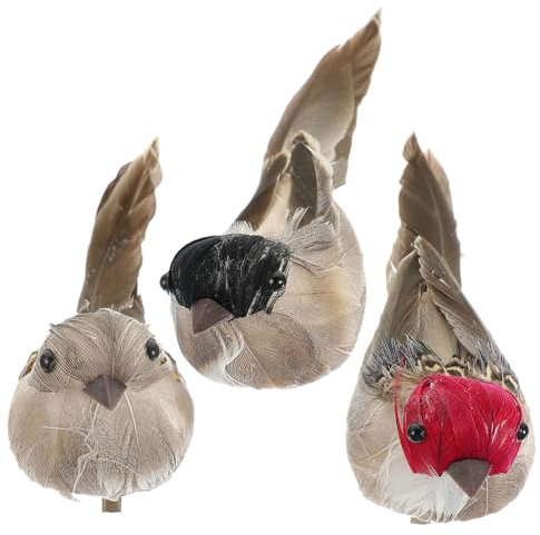 TOPBATHY Kunstvögel Dekoration Für Garten Und Zuhause Gefälschte Federvögel Mit Lebendigen Farben Naturgetreue Vogelfigurinen Für Geschenke Und Bastelarbeiten