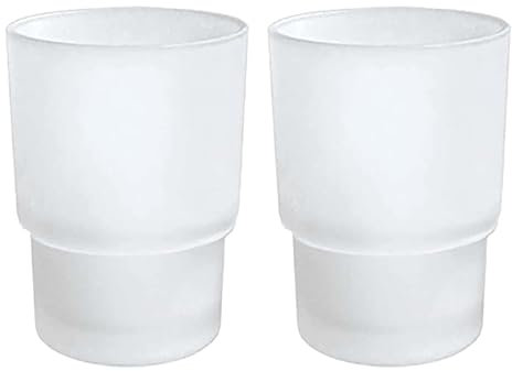 2 portaspazzolino in vetro, ricambio per montaggio a parete, pratico per bagno, casa