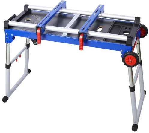 ZATTYDV Banco da Lavoro per Garage, Tavolo da Lavoro, Supporto per Sega troncatrice, banco da Lavoro Portatile 5 in 1, Tavolo da Lavoro Pieghevole Rapidamente con suppo