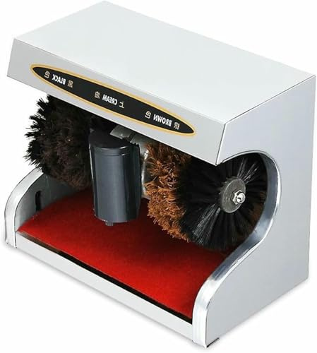 MNJVCFDS Macchina elettrica di lustrascarpe Macchina Automatica di lucidatura delle Scarpe Macchina Automatica di Pulizia Orizzontale delle Scarpe a induzione,StainlessSteel