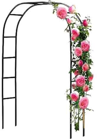 Feuille De Jardinage - Arc Rose en Métal avec Aide Au Rang pour Les d'escalade | Trellis Résistant Aux Intempéries pour Gartenweg Terrace | Arc De Décorative pour Célébration De Mariage