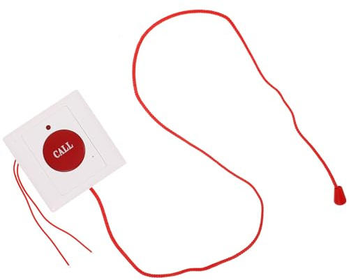 BESPORTBLE Pulsante Sos da Parete con Corda per Chiamata di Emergenza Anziani e Pazienti Allarme Rapido senza Fili Dispositivo Salvaspazio Facile da Installare