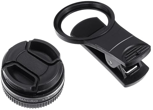 Generico Lente Macro per Smartphone 37mm in Lega di Alluminio Aeronautico Nero Elevata Trasmissione Luminosa per Fotografia Mobile 15x