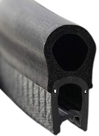 SMI-Dichtungsprofil DO7 für 1-4mm PVC mit Stahleinlage/EPDM Moosgummi selbstklemmend ohne Kleber - Kantenschutz mit Dichtung oben, Kantenschutzdichtprofil für Auto, Kofferraum (10 m)