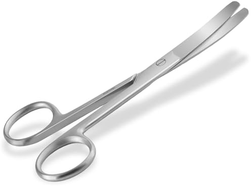 Bastelschere Papierschere Mehrzweckschere aus rostfreiem Edelstahl 13 cm | Schere mit gebogener abgerundeter Schnittfläche zum Basteln, Büro oder anderen Materialien in Ihren Haushalt schneiden