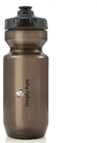 Simply Pure Purist 22 Oz BPA-Free, Sport & Bike Squeeze Water Bottle by Specialized Bikes (Moflo Cap) - Black