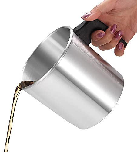 1.2L Kerzenherstellung Topf - Duftkerze DIY Wachsschmelztiegel mit Hitzebeständigem Griff Für Werkzeug zur Herstellung von Kerzenseifen für das Küchenhandwerk zu Hause