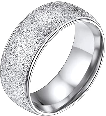 PROSTEEL Män rostfritt stålringar, 2/4/6/8 mm brett band- skicka presentförpackning