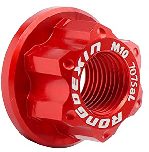 SPORTARC Bike M10 Hub Nut Flange Before Rear Wheel Lock Screw Aluminum Bolt for , RED
