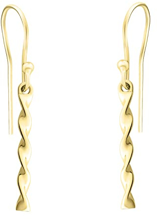 SOFIA MILANI - Damen Ohrringe 925 Silber - vergoldet/golden - Gedrehte Ohrhänger - E1543