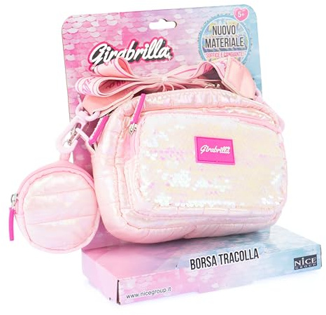 Girabrilla Nice Group Puffer Borsa Pochette, 1 Borsetta a tracolla Rosa con Porta Monete per bambine
