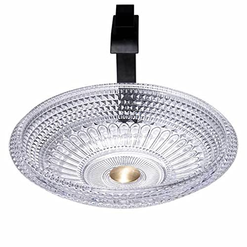 TBFL Waschbecken Im Badezimmer, 17-Zoll-Badezimmer-Glaswaschbecken, Waschtisch Über Der Theke Mit Schwarzem Wasserfallhahn Und Pop-Up-Abfluss,C