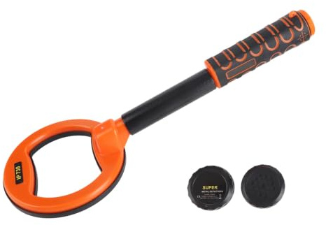 Wiederaufladbarer Tragbarer Metalldetektor, Unterwasser-Schatzsucher, IP68 Wasserdicht, mit Hörbaren und Vibrierenden Alarmen, Zum Tauchen (Orange)