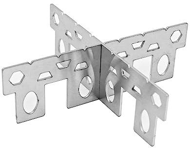 NUZAMAS Cuisinière à alcool Support croisé Support de cuisinière multi-outils Mini réchaud de camping portable en acier inoxydable pour camping en plein air Randonnée pique-nique