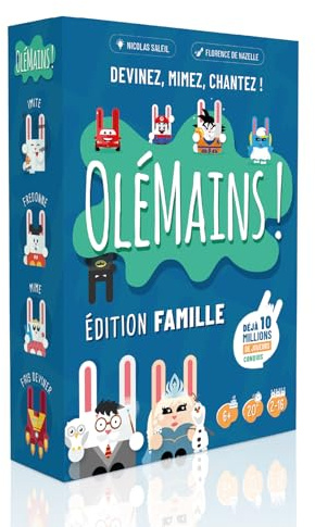 OLE MAINS ! Edition Famille | Jeu de société Familial et de soirée | Fous rires garantis pour toute la Famille, Adultes & Ados, Enfants & Amis, Dessiné en France Fabriqué en Europe 100% papier recyclé