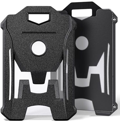 Uniclife Heavy Duty Ausweishalter Vertikale Hartplastikhülle mit Klarsichtfenster und festem Clip Stabiler Kartenschutz für Büro Schule ID Kreditkarten Führerscheine, 2er Pack