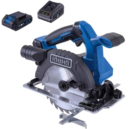 Scheppach Akku-Handkreissäge BC-HCS165-X 20V Brushless | SägeblattØ 165mm | Schnitthöhe 90°/45° - 55/40mm | Schwenkbereich 45° | 20V-IXES-Serie | LED-Leuchte & Softstart | mit 2Ah Akku & Ladegerät