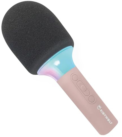 KIDYWOLF Mikrofon Bluetooth med Licht rosa