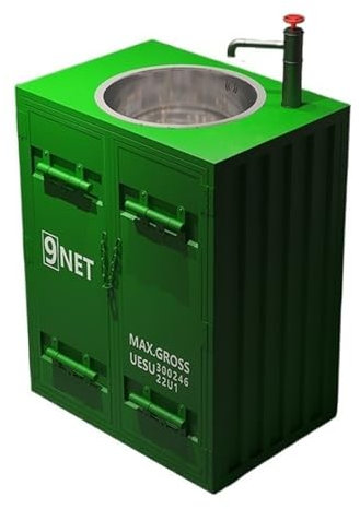 Lavabo sur colonne Ensemble d'évier de style industriel avec armoire en fer, meuble-lavabo sur pied avec robinet et kit de vidange, évier sur pied vintage for salle de bain, bar, restaurant Évier sur