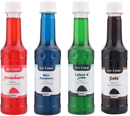 Sirop pour cônes glacés, (250 ml, VED083+VED079+VED086+VED081_ UK)