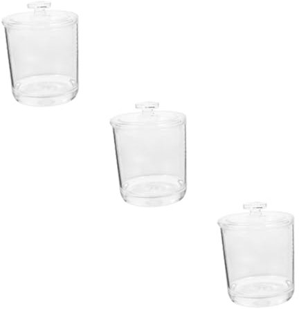 Garneck 3pcs Tea Canister Cookie Jar Decorative Kitchen Storage Jar Snack Box Container