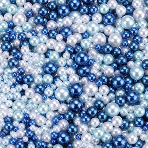 sourcing map 900 perlas de imitación para manualidades, perlas redondas ABS de 3 a 8 mm sin agujero para rellenar jarrones, fabricación de joyas, relleno de jarrones, cajas de cosméticos, piezas de