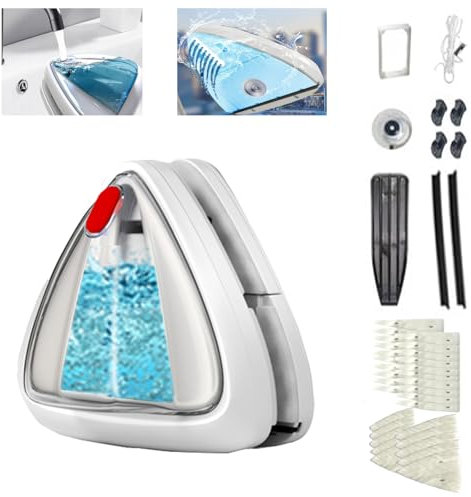 Hooha Magnetic Window Cleaner Doppelseitig Fenster Putzen Genius Wasserspeicher Fensterputzer mit Großem Fassungsvermögen 25-35mm Langzeitanwendungsdauer Kein Häufiges Nasswasser