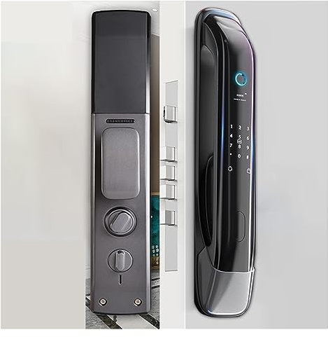Cerradura inteligente, Cerradura electrónica inteligente Zigbee, cerradura biométrica con huella dactilar, contraseña, desbloqueo con llave, carga de emergencia por USB, cerraduras digitales
