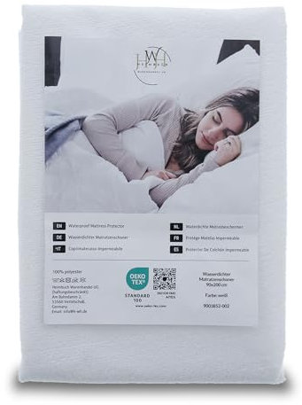 Julido Matratzenschoner, 90x200 cm, wasserdichte Matratzenauflage für Matratzen bis zu 30cm Höhe, 100% Polyester, Maschinenwaschbar bis 60 °C, trocknergeeignet, Öko-Tex Standard 100