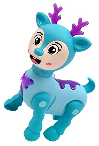 TOBBOMEY 1set Giocattoli Decorativi Con Cervo Elettrico Musica e Luce Giocattolo Animale Per Feste e Decorazioni Per Stanza