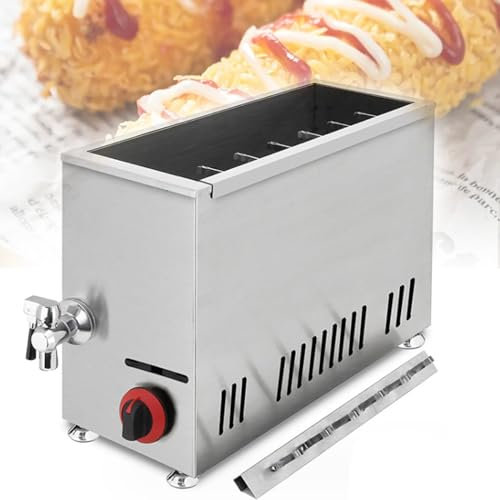 Commercial Electric Deep Fryer for Hot Dogs, 21L Stainless Steel Cheese Hot Dog Stick Machine, 12pcs Frying Equipment for Restaurant Home Kitchen Snack Bar