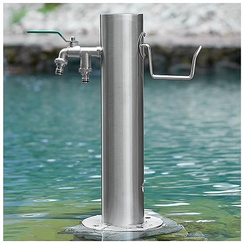 Colonne d'eau extérieure en acier inoxydable pour robinet de jardin, support de tuyau anti-gel avec bouche d'eau et fontaine