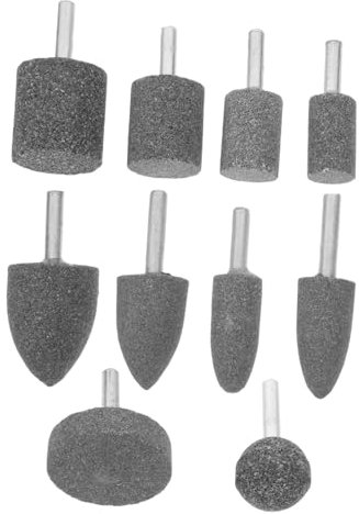 Alipis 10piezas Brocas De Piedra Montada Corindón Para Amoladora Eléctrica Brocas Abrasivas Rotativas Para Pulir Afilar y Rectificar Metales