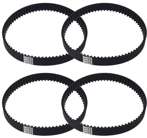 GVSS Zahnriemen, endlos, aus Gummi, 225 x 6 mm, HTD 225-3M-6, Synchronantriebsriemen für Riemenscheiben, kompatibel mit 3D-Druckern und industriellen Anwendungen, 4 Stück