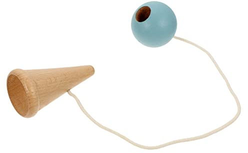 ERINGOGO Wood Kendama Toy for Boys and Girls Eye-hand Coordination Skill Development Game Fun Interactive Toy Bright Colors for Play and Athletic Ability Enhancement