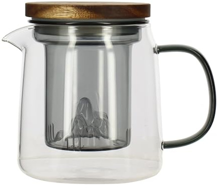 OGO LIVING - Theière laska 450ml en verre borosilicate avec anse et infuseur gris - 7912216