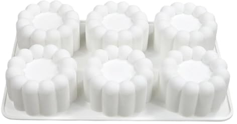 Sghtil Moldes de Silicona para Hornear,6 Cavidades Antiadherentes para Manualidades - Molde para Hornear Tarta de Mousse y Postres | Para Chocolate, Pastelería, Helado, Niños Y Principiantes