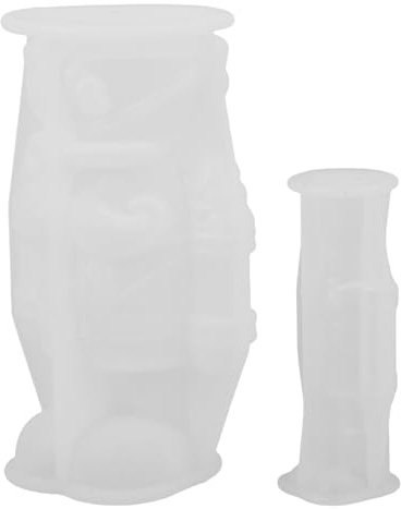 DIYEAH 2 Stück Weihnachts-Nussknacker -Kerzenform Set - 3D Silikonform Nussknacker König & Soldat - DIY Dekoration für Wohnzimmer & Retro Geschenk