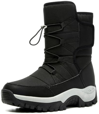 Apres Ski Homme Grand Froid, Bottes Homme Hiver,Chaussures Pour Hommes Mode Semelle éPaisse Manches Mi-Longues Couple Bottes Bottes De Neige Chaudes En Plein Air
