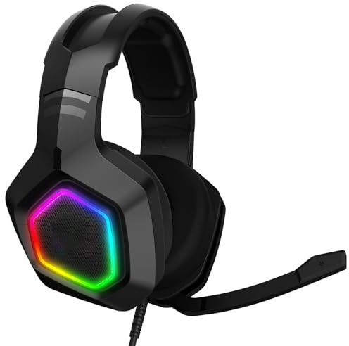 WOHPNLE Casque de Jeu sans Fil Exquis, Son stéréo pour PC de Jeu avec Micro tressé, Confortable à Porter, écouteurs Portables pour Ordinateur Portable (Canal 7.1)