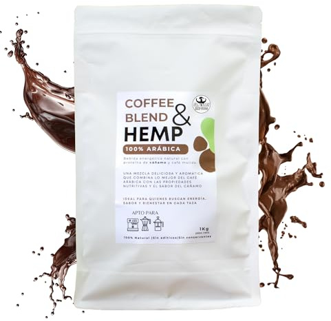 Sr Valley Café molido natural con Cañamo Canela y Clavo 1000 g | Producto único de sabor sofisticado | 100% Arábica enriquecido con Omega-3 del Cañamo