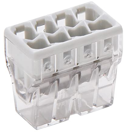 Kopp 33346416 WAGO COMPACT-anslutningsklämma 8-ledarklämmor 0,5–2,5 mm² innehåll 10 stycken, transparent/grå