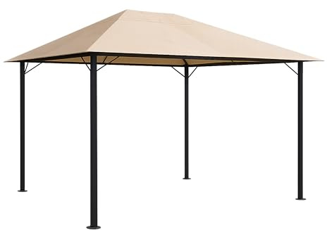 QUICK STAR Metall Garten Pavillon Nizza 3x4m Antik Partyzelt Sand