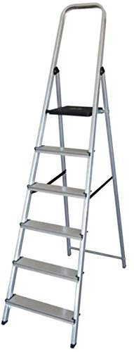 Escalera q-connect de aluminio 6peldaños 1203x510x1895 mm peso maximo 150 kg en-131