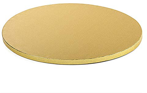 Piatto SottoTorta rigido vassoio TONDO Ø 40cm - CAKE BOARD ORO - altezza 1,2cm- ideale come decoro per trasportare e portare torte decorate con il cake design e con sculture in pasta di zucchero
