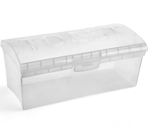 MIK Funshopping Contenitore per il pane in plastica alimentare (scatola per il pane trasparente)