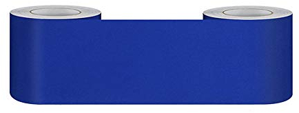 Tapetenbordüre selbstklebend zum Aufkleben für Wohnzimmer Küche Badezimmer Abnehmbare Wasserdicht Bodenleiste PVC Dekorative Bordüre Blau matt 15cm X 500cm