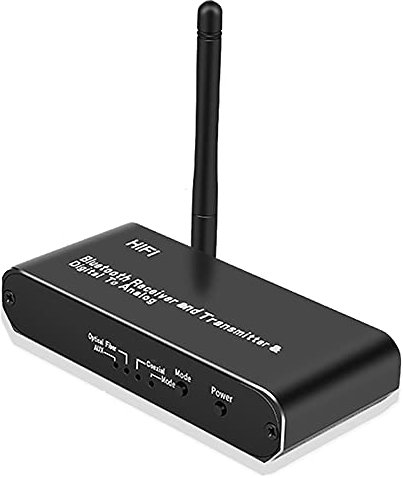 RSGK Bluetooth 5.0 Receiver Transmitter, DAC Digital-to-analog Audio Converter 3.5MM AUX Coaxial Optical Fiber Bluetooth 5.0 Audio Receiver Transmitter