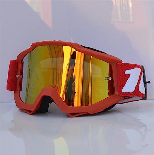 Youehsent Gafas de Motocross, Gafas de Seguridad para Ciclismo, Montañismo, Esquí, Motociclismo, etc. (Color: Rojo)